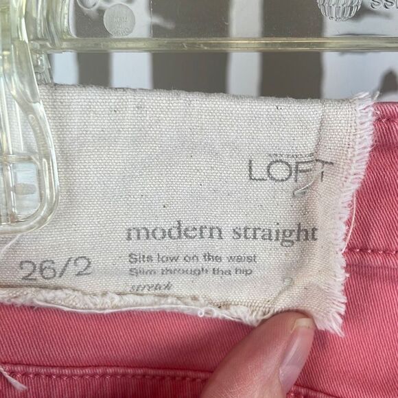 Ann Taylor LOFT Modern Straight Coral Jeans sz 26/2 - Picture 8 of 10
